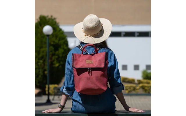 Trio Vegan Backpack Cherry - Cork Strap