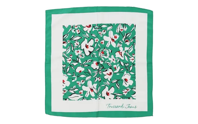 Trussardi Floral Handkerchief - No Size Green Polyester