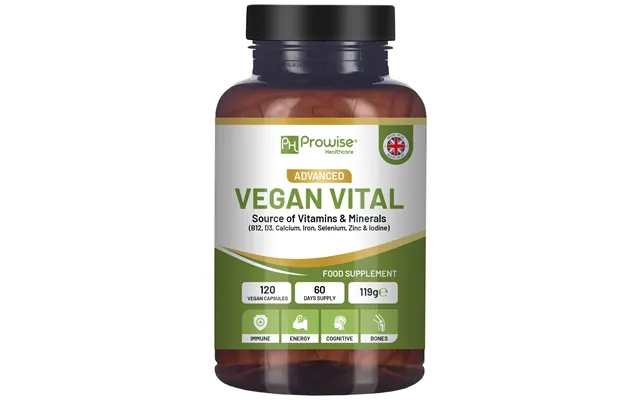 Vegan Vital Multivitamins And Minerals 120 Vegan Multivitamin Capsule Calcium - Vitamin B12