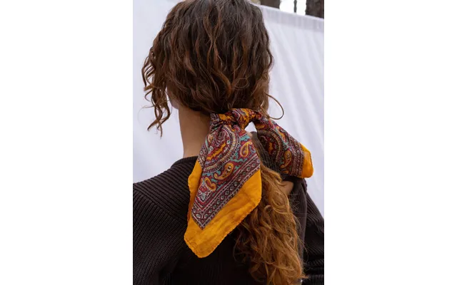 Vintage Freya Bandana In Turmeric Paisley - Turmeric Paisley