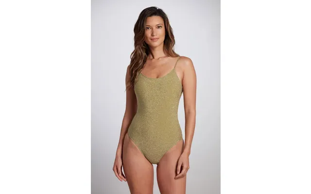 Violet Lurex One Piece Swimsuit - Green Size Large