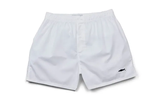 White Cotton Boxer Shorts - M White