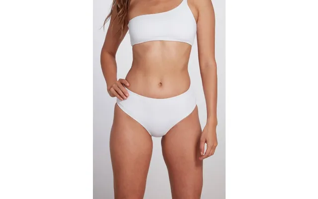 White Mid Rise Bikini Bottom Size Medium