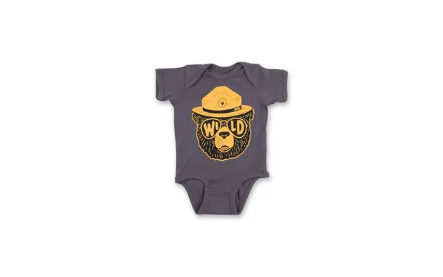 Wildbear Baby Bodysuit Charcoal - 12m