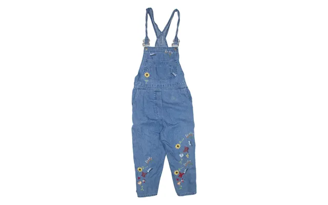Womens Jumpsuit Blue Floral Tapered Denim S