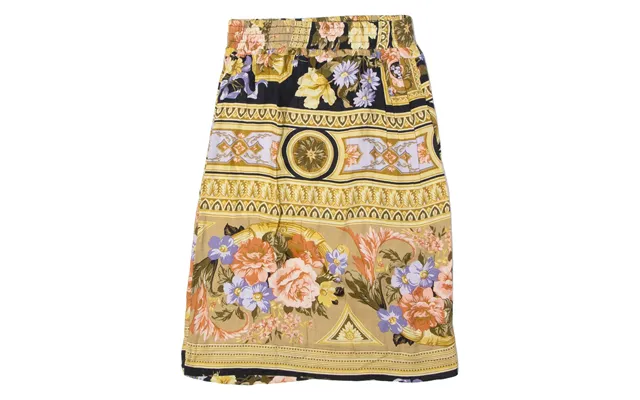 Womens Straight Skirt Beige Knee Length Floral S