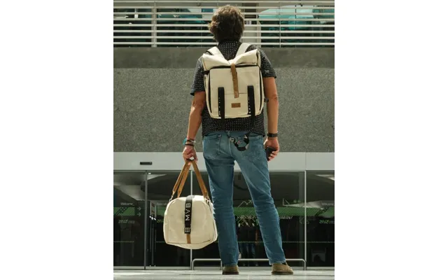 Xcape Vegan Leather Duffle Bag White