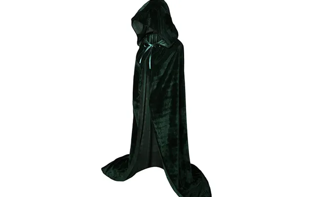 1pc Black Velvet Death Cape - Halloween Costume For Adult Cosplay Skeleton