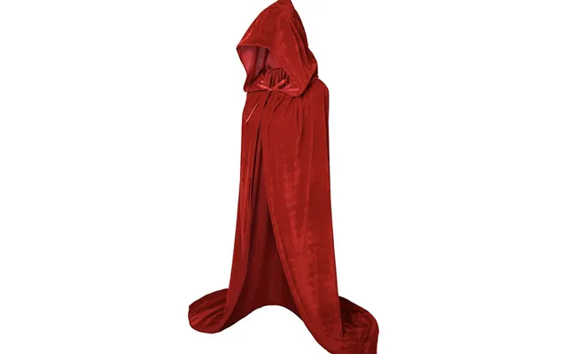 1pc Black Velvet Death Cape - Halloween Costume For Adult Cosplay Skeleton