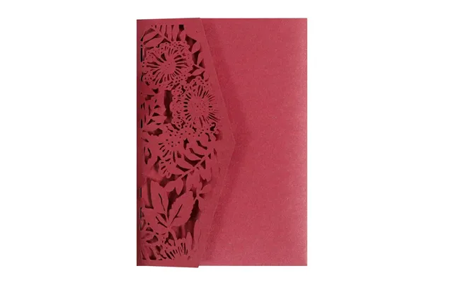 Creative European Festival Invitation, Hollow Out Wedding Greeting Card, Hk-124 - Red