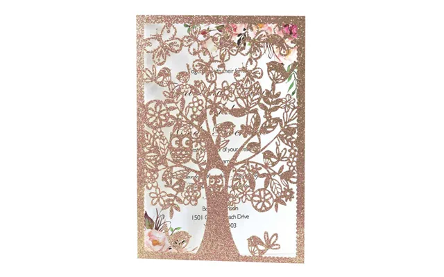 Creative Greeting Card Wedding Invitation Letter,holiday Hollow Out Invitation, Hk-390 - Apple-gold