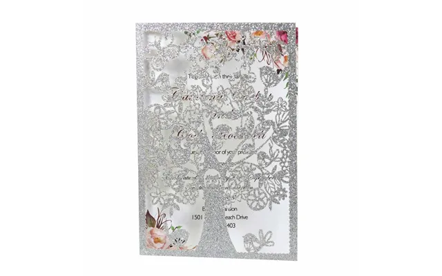 Creative Greeting Card Wedding Invitation Letter,holiday Hollow Out Invitation, Hk-390 - Silver