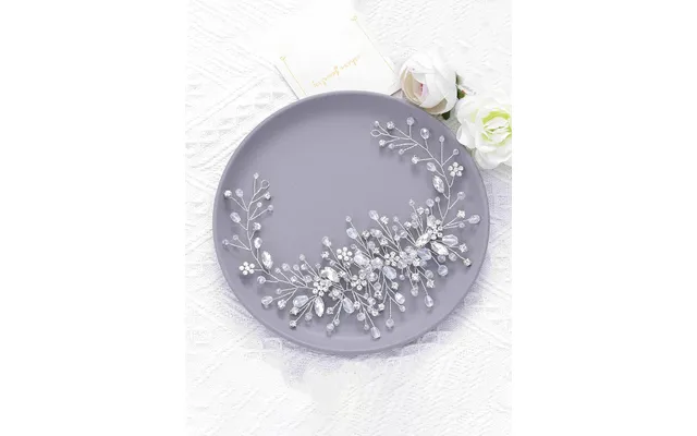 Crystal Wedding Hair Flower Bride Hair Vine - Silver