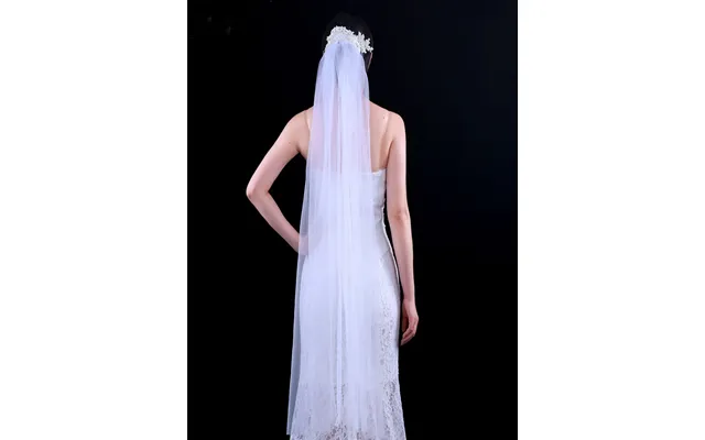 Elegant Handmade Exquisite Long Bridal Veil, Vs91 - White