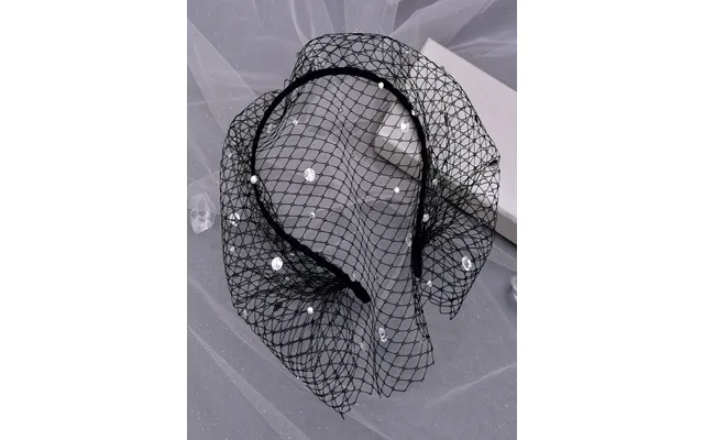Elegant Simple Diamond Vintage Bird Cage Style Bridal Veil, Va12 - Black
