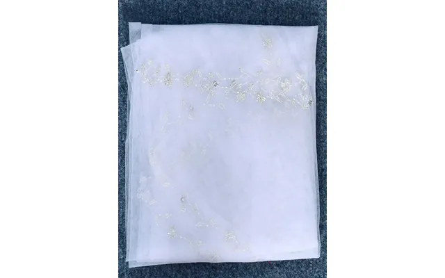 Elegant Simple Handmade Floral Pearls Long Bridal Veil, V127 - White
