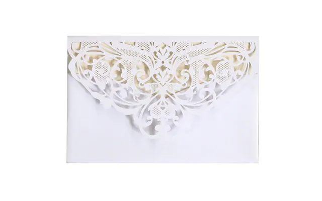 European Style Wedding Invitation, Hollow Out Holiday Greeting Card, Hk-242 - White