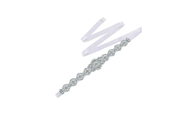 Gorgeous Beaded Luxury Brides Sash For Wedding,s161 - White