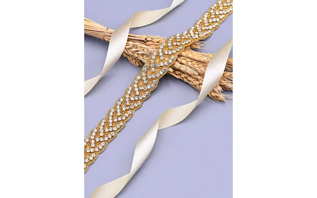 Gorgeous Beaded Luxury Brides Sash For Wedding,s216 - Gold