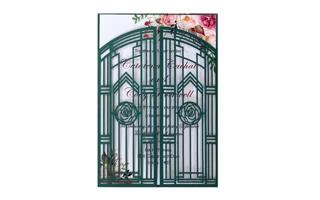 Greeting Card Wedding Invitation Letter,hollow Out Business Invitation Letter, Hk-340 - Peacock
