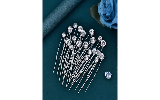 Handmade Rhinestone U-shaped Clip Dirty Braid Hair Accessories Flash Diamond Hair Fork For Women, Hp535 - Silver
