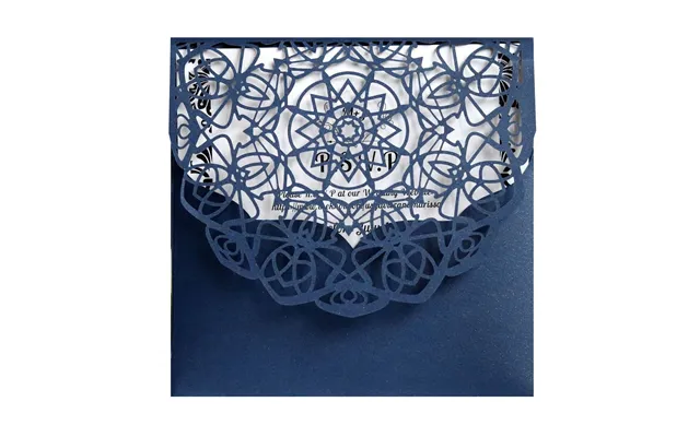 Hot Selling European Wedding Greeting Card, Hollow Out Holiday Invitation Letter, Hk-106 - Dark-navy