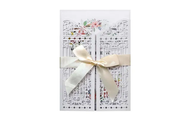Hot Selling Wedding Laser Hollow Out Invitation, Happiness Gate Greeting Card, Hk-289 - White