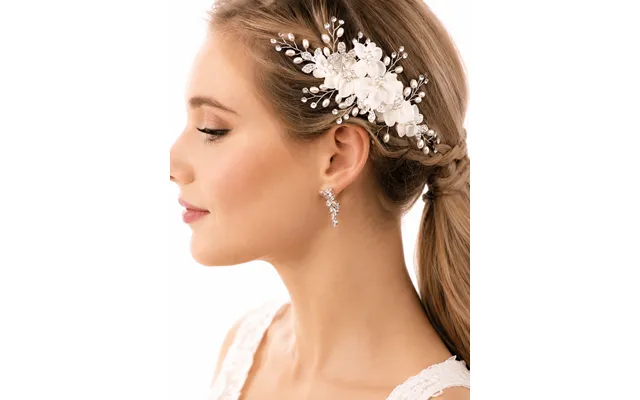 Ladies Elegant Alloy Imitation Pearls Voile Combs & Barrettes With Venetian Pearl