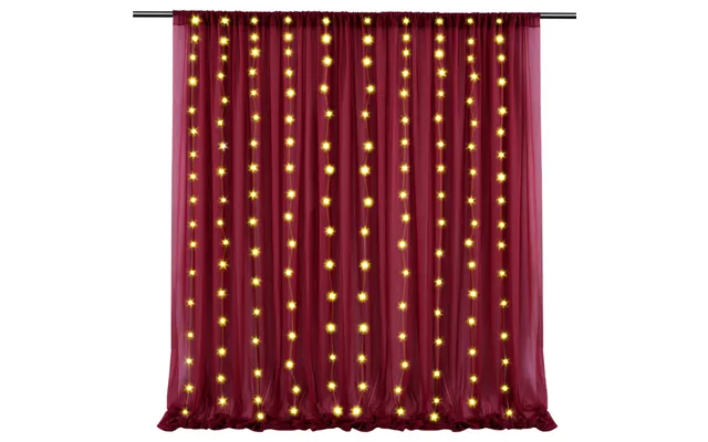Luminous Outdoor Wedding Decoration Background Curtain With Light, Hcp27l - Burgundy M