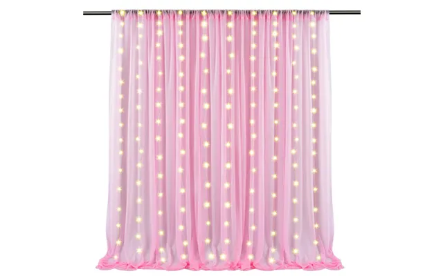 Luminous Outdoor Wedding Decoration Background Curtain With Light, Hcp27l - Pink S