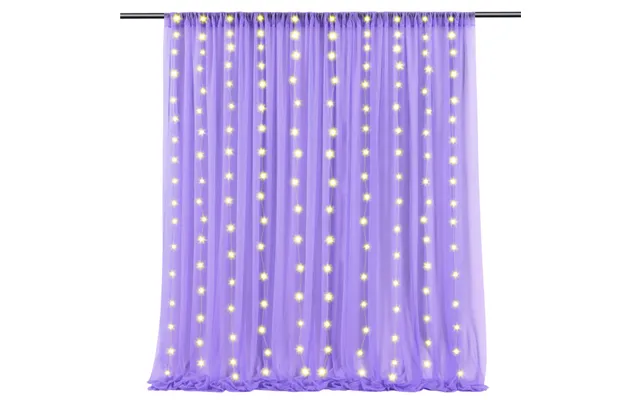 Luminous Outdoor Wedding Decoration Background Curtain With Light, Hcp27l - Purple M