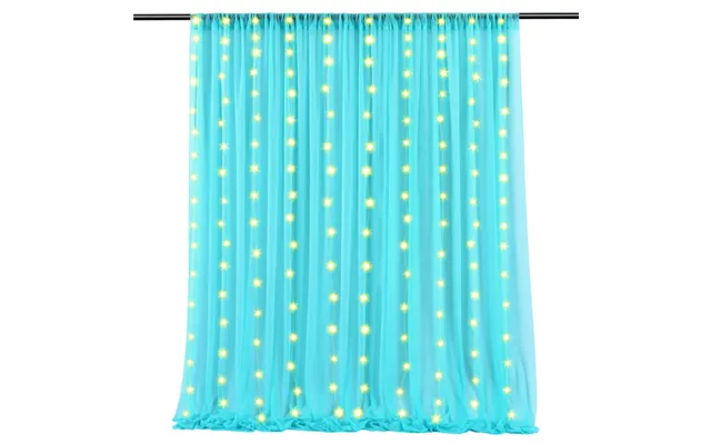 Luminous Outdoor Wedding Decoration Background Curtain With Light, Hcp27l - Sky-blue S
