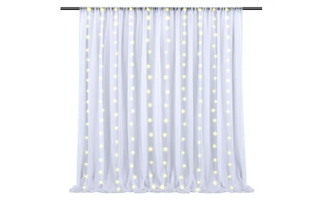 Luminous Outdoor Wedding Decoration Background Curtain With Light, Hcp27l - White M