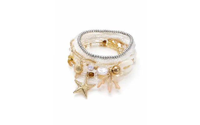 New Beach Shell & Starfish Bracelet Bohemian Ocean Wave Style With Pearls