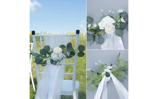 New Outdoor Forest Chair Back Flower Wedding Simple Leaning Back Flowers, Cf17035 - White