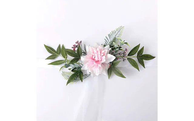 New Simulation Creative Korean Style Hotel Wedding Decoration Chair Back Flowers, Cf17026 - Pink