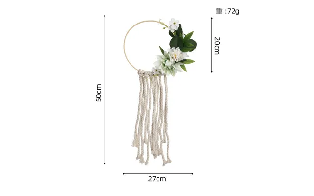 New Sunflower Home Decoration Wreath Wall Hanging Door Decoration Festive Decoration Tassel Wreath, Cf6114 - Green