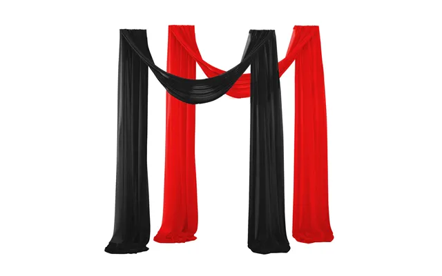 Outdoor Wedding Decoration Photography Props Background Curtain, Zhcp38 - Red And Black L