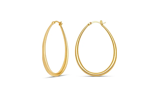 Oval Hoop Earrings Gold Hoops Or Silver Hoop Earrings For Women - Gold