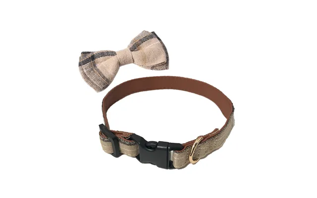 Pets Collar With Bowtie, Durable Adjustable And Comfortable Collar - Brown M