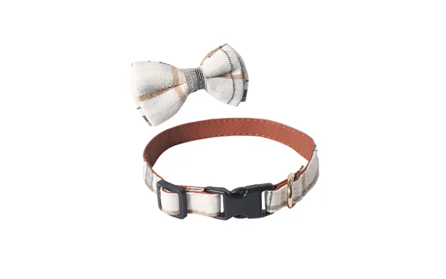 Pets Collar With Bowtie, Durable Adjustable And Comfortable Collar - White L
