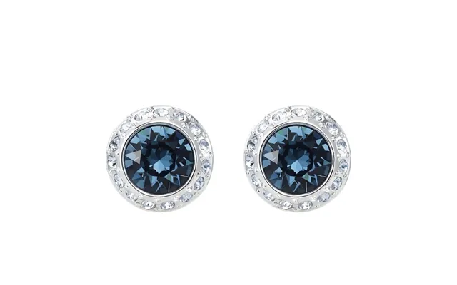 Roman Crystal Inlaid Round Cut Dazzling Charm Earrings - Blue