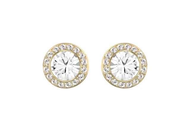 Roman Crystal Inlaid Round Cut Dazzling Charm Earrings - Gold