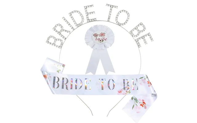 Satin Bachelorette Sash - Bride To Be 3-piece Set Satin Printed Hot Word Bride To Be Sash