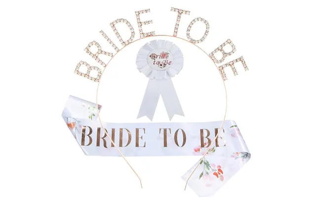 Satin Bachelorette Sash - Bride To Be 3-piece Set Satin Printed Hot Word Bride To Be Sash