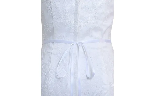Simple Sparkly Beaded Thin Brides Sash For Wedding,s305 - White