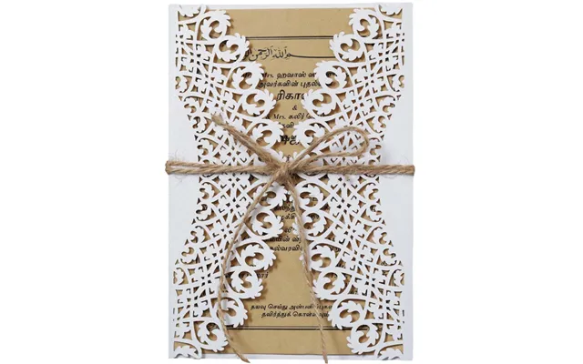 Simple White Wedding Invitation Letter, Hollow Out Greeting Card, Hk-75 - White