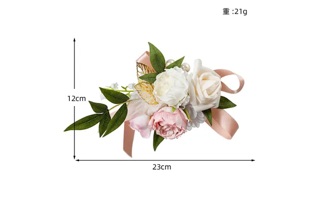 Simulation Cake Decoration Flower Champagne Rose Creative Artificial Cake Flower, Cf18088 - Pink
