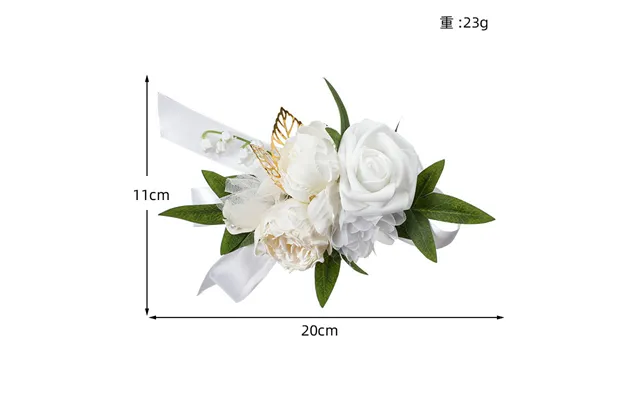 Simulation Cake Decoration Flower Champagne Rose Creative Artificial Cake Flower, Cf18088 - White