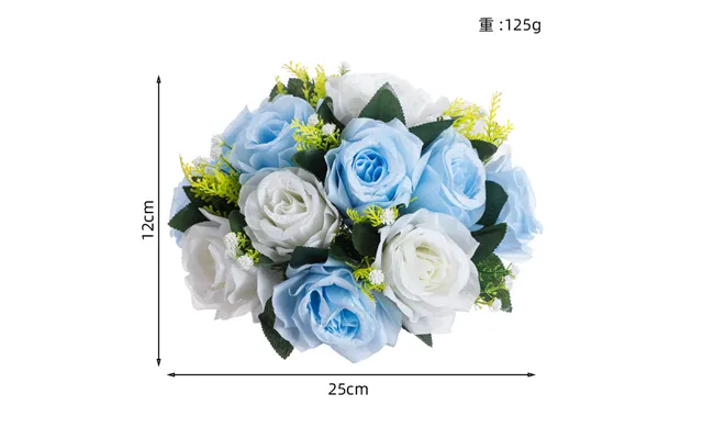 Simulation Flower Wedding Decoration Silk Flower Home Decoration Fake Flower Rose Festival Window Flower, Cf18081 - Blue